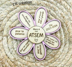 Fleur Magnet "Merci Maîtresse" – Cadeau de fin d’année scolaire personnalisé