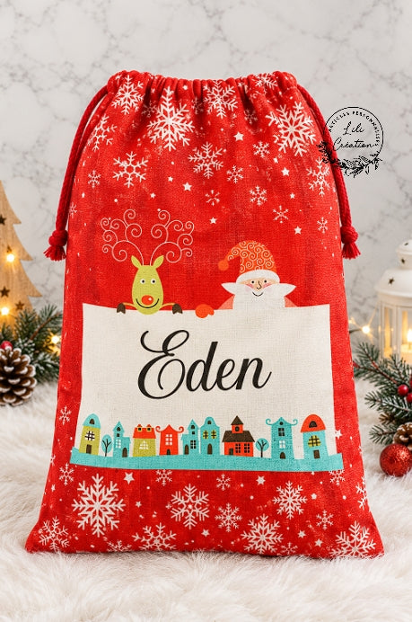 Hotte de Noël personnalisée – Magie garantie sous le sapin !