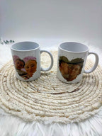 Mug contour cœur en aquarelle