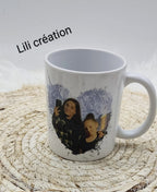 Mug contour cœur en aquarelle