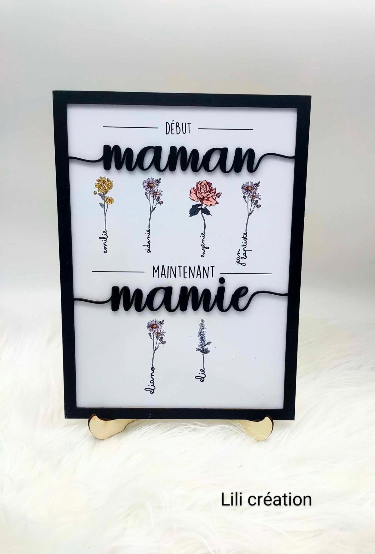 Cadre personnalisé – L’histoire d’une maman devenue mamie