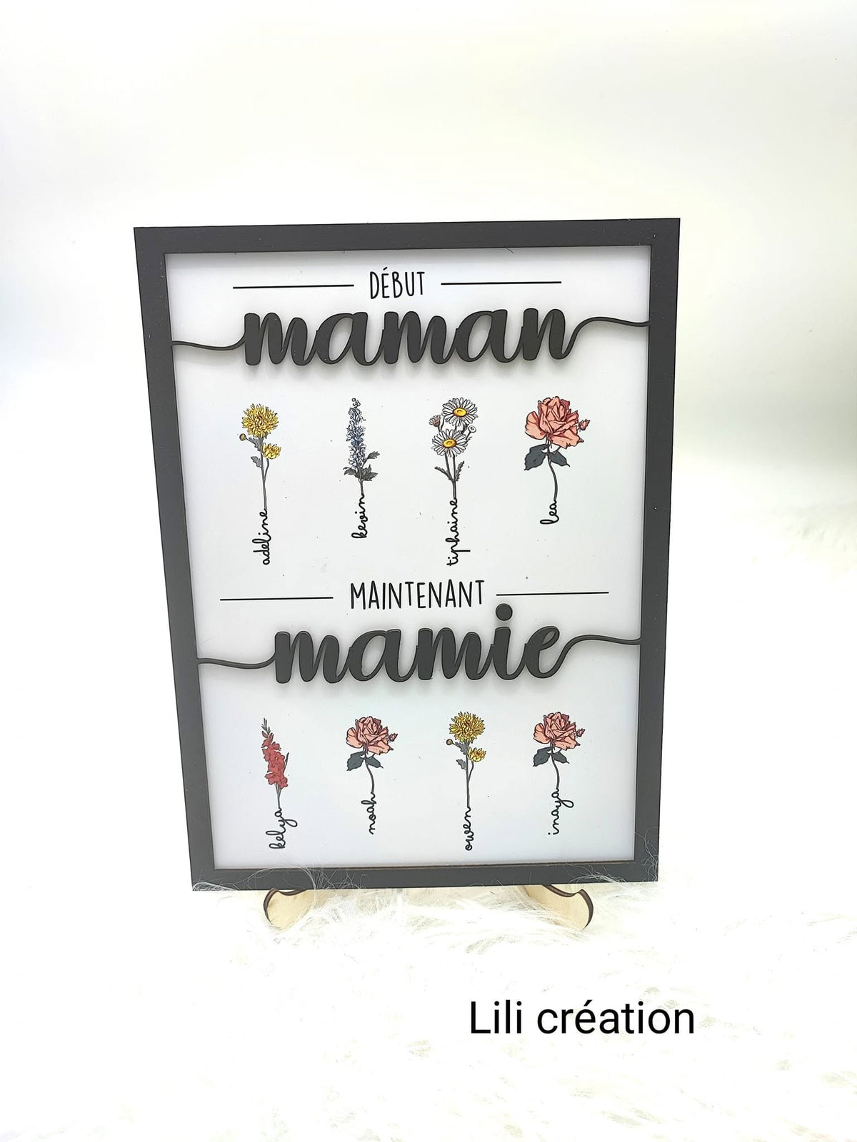 Cadre personnalisé – L’histoire d’une maman devenue mamie