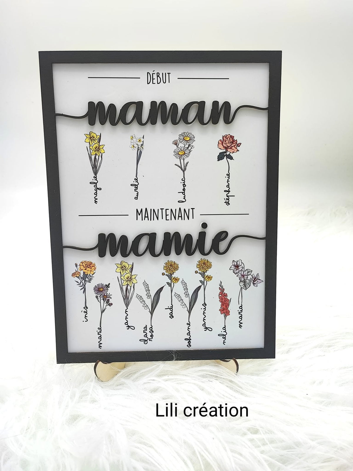Cadre personnalisé – L’histoire d’une maman devenue mamie
