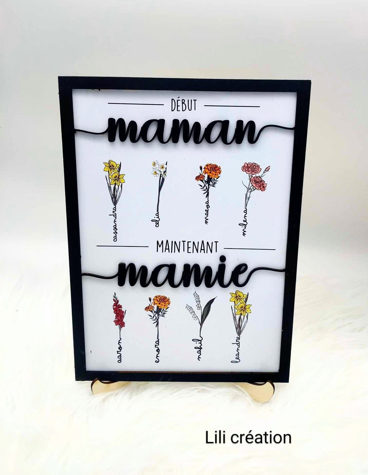 Cadre personnalisé – L’histoire d’une maman devenue mamie