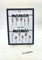 Cadre personnalisé – L’histoire d’une maman devenue mamie
