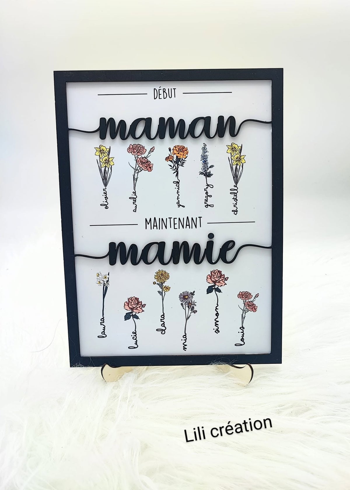 Cadre personnalisé – L’histoire d’une maman devenue mamie