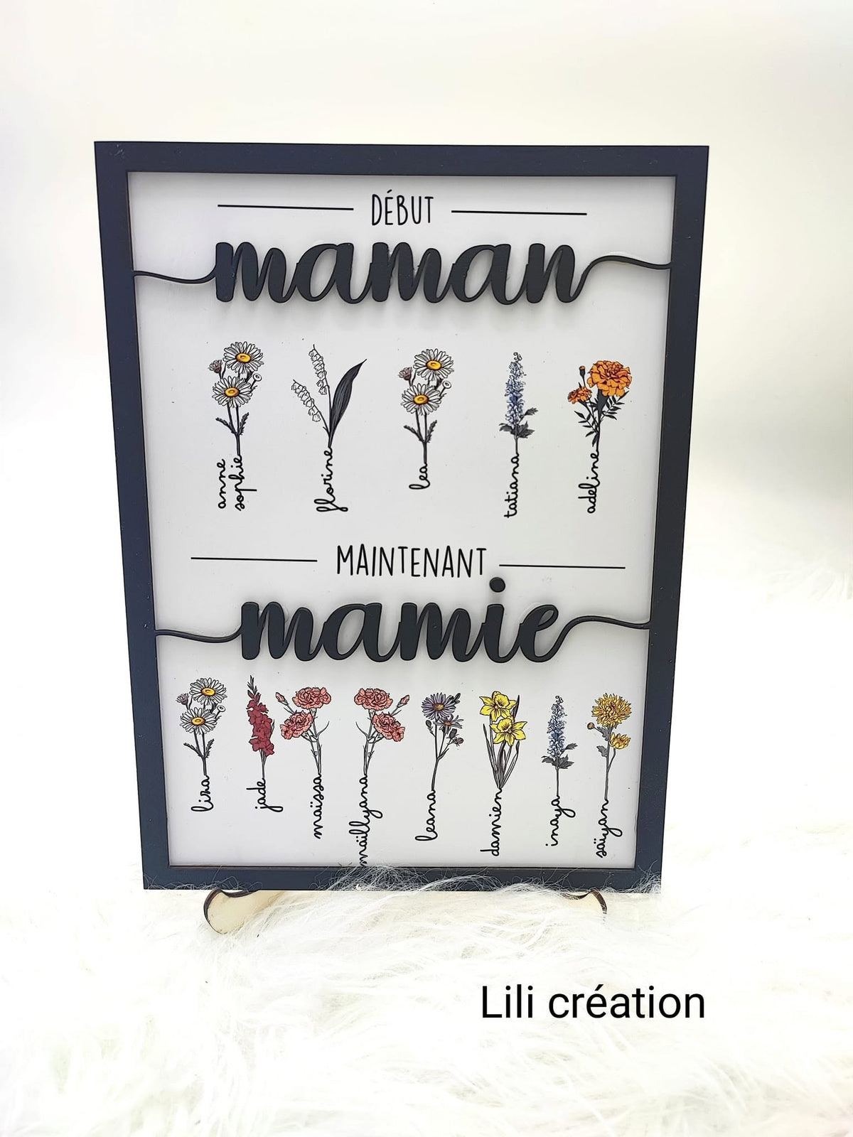 Cadre personnalisé – L’histoire d’une maman devenue mamie