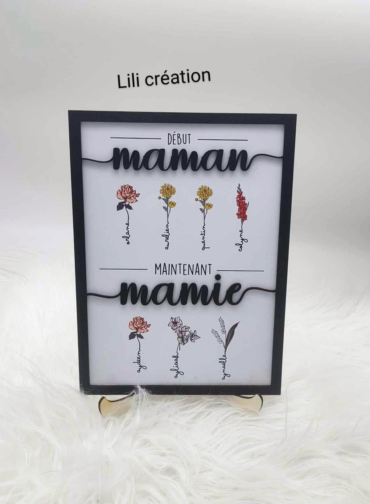 Cadre personnalisé – L’histoire d’une maman devenue mamie