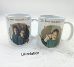 Mugs cadre cœurs