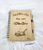Carnet de notes personnalisé "Les petites notes d'un(e) super .."