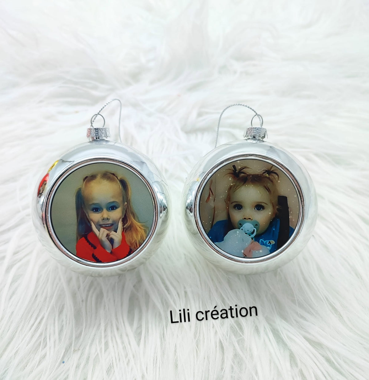 Boule de Noël personnalisée avec photo