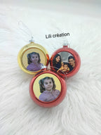 Boule de Noël personnalisée avec photo