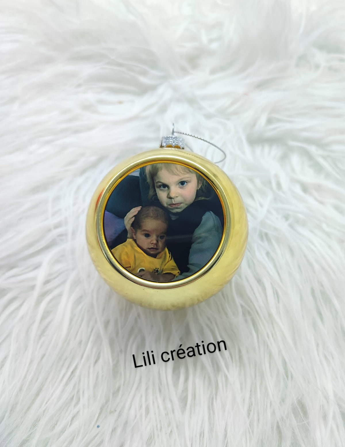 Boule de Noël personnalisée avec photo