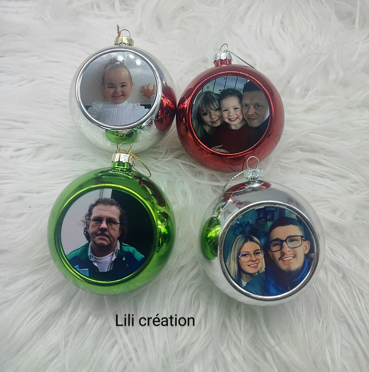 Boule de Noël personnalisée avec photo
