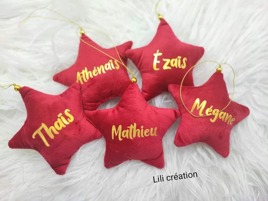 Étoiles pour le sapin personnalisées 12 cm