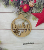 Boule de Noël avec prénom dorée
