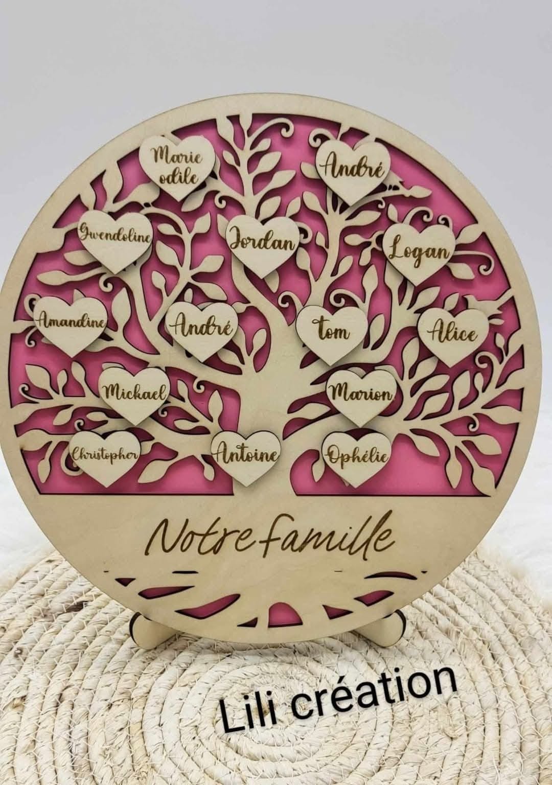 Arbre généalogique personnalisé – "Notre famille"