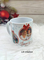 Mug de Noël personnalisé à 4 photos