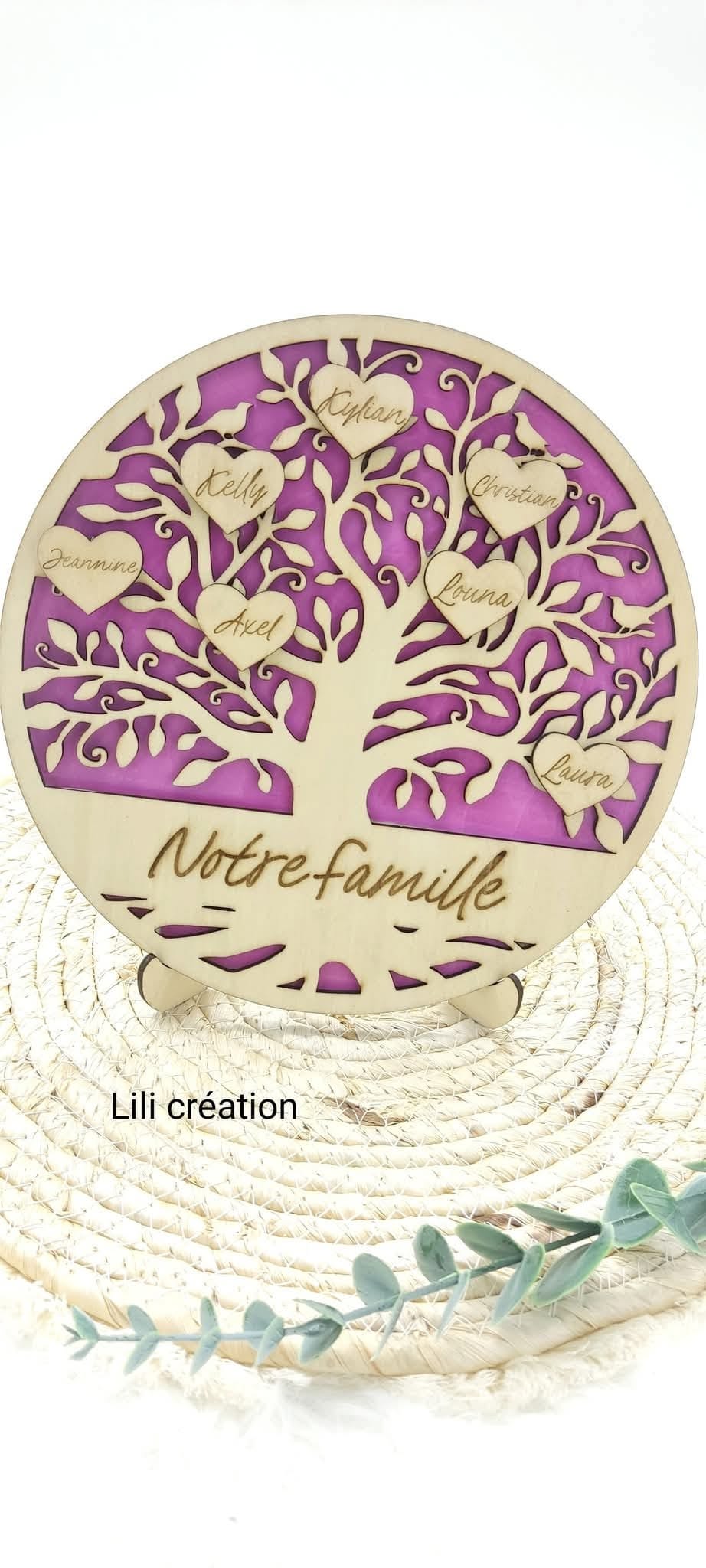 Arbre généalogique personnalisé – "Notre famille"