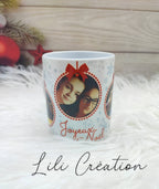 Mug de Noël personnalisé à 4 photos