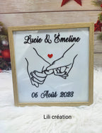 Cadre couple - Nos mains enlacées