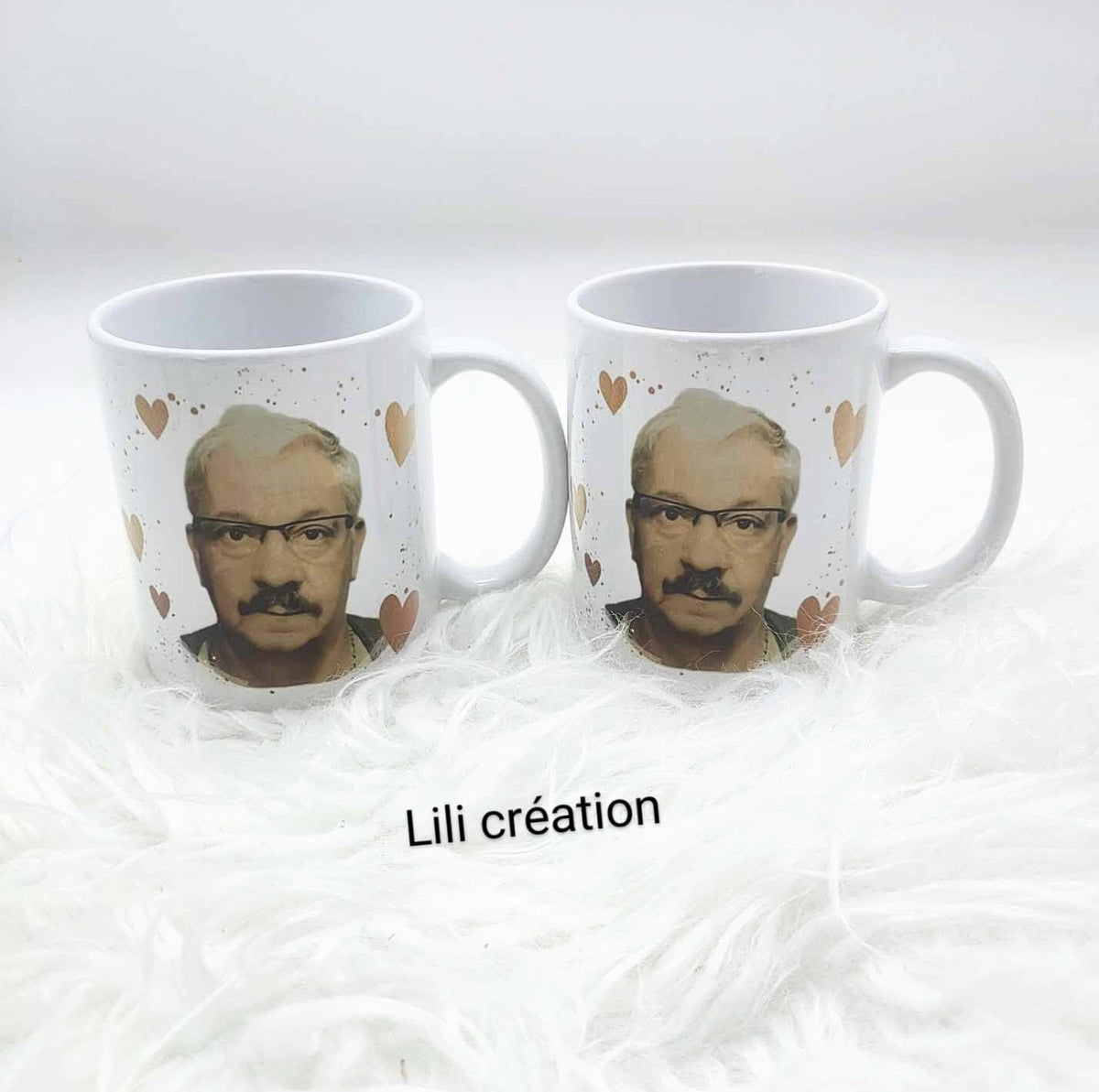 Mugs cadre cœurs