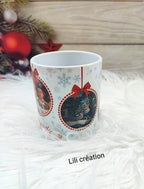 Mug de Noël personnalisé à 4 photos