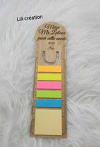 Marque-page personnalisé 3 en 1 en bois | Cadeau Maîtresse, Maître, AESH, ATSEM, Directeur ...