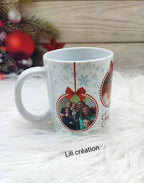 Mug de Noël personnalisé à 4 photos