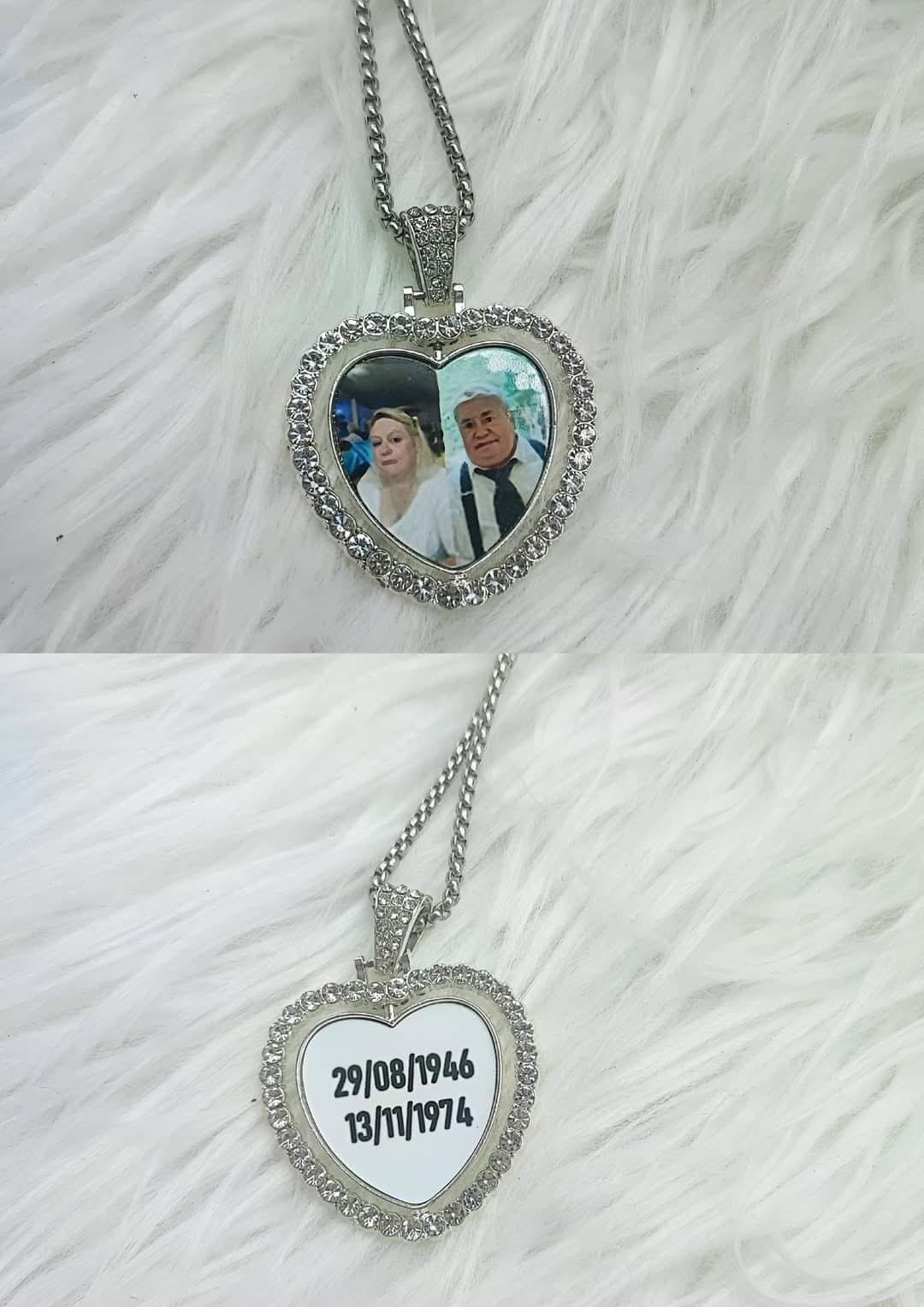 Collier personnalisé cœur diamants