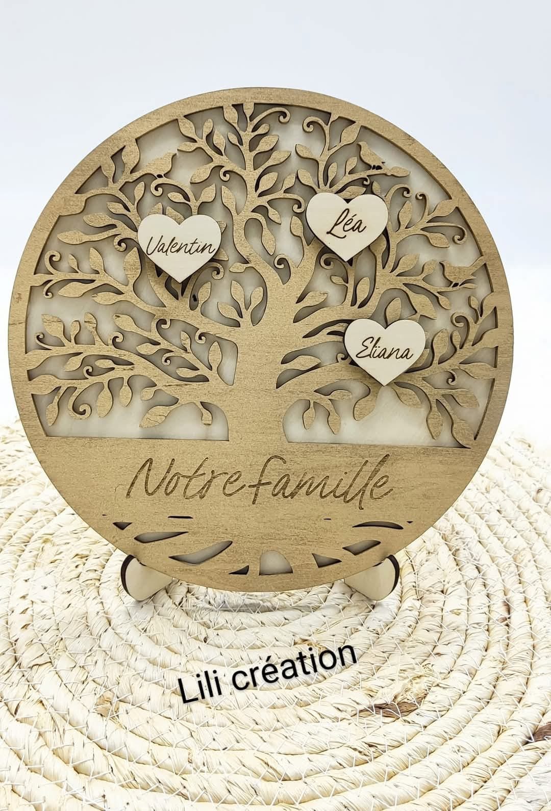 Arbre généalogique personnalisé – "Notre famille"