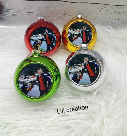 Boule de Noël personnalisée avec photo