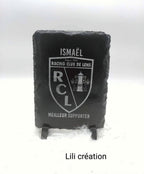 Ardoise gravée " Meilleur supporter du RC Lens "