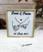 Cadre couple - Nos mains enlacées