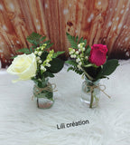 Bouquet de muguet & rose - avec ou sans vase