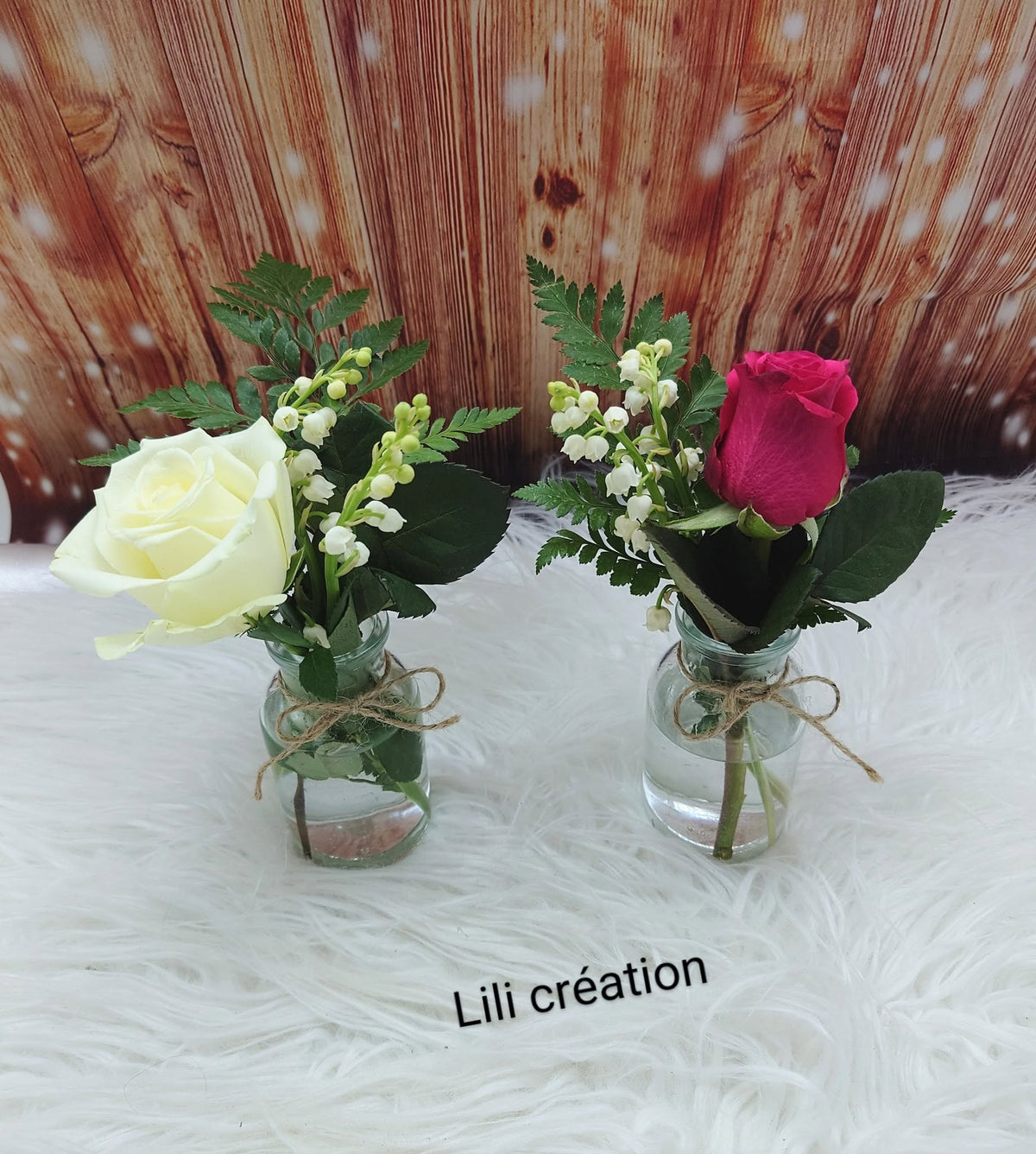 Bouquet de muguet & rose - avec ou sans vase