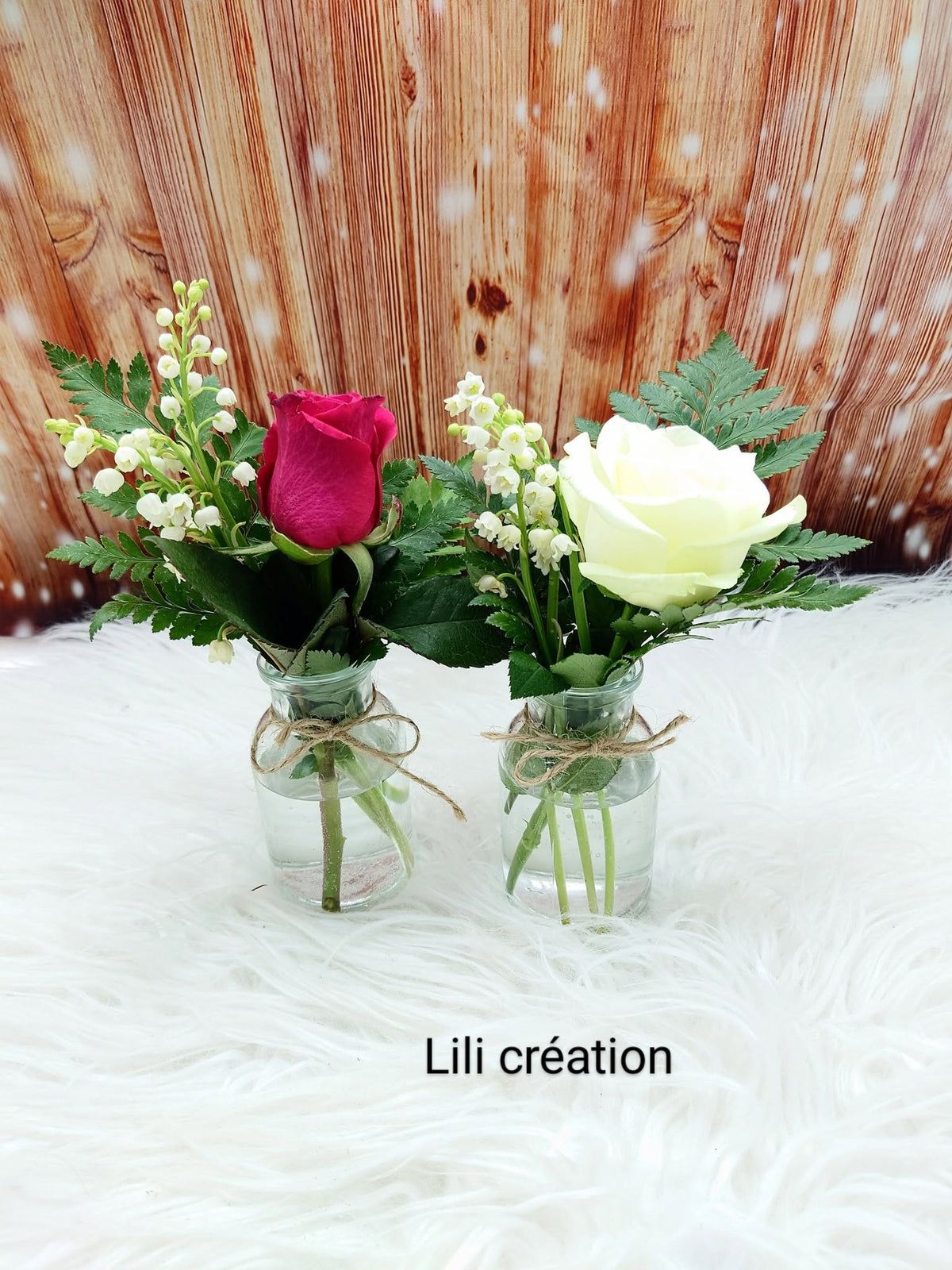 Bouquet de muguet & rose - avec ou sans vase