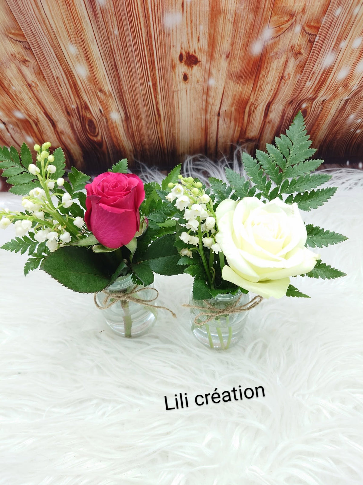 Bouquet de muguet & rose - avec ou sans vase