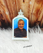 Lanterne blanche commémorative personnalisée