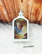Lanterne blanche commémorative personnalisée