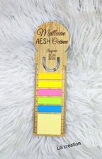 Marque-page personnalisé 3 en 1 en bois | Cadeau Maîtresse, Maître, AESH, ATSEM, Directeur ...