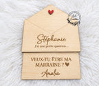Enveloppe en bois pour faire une demande