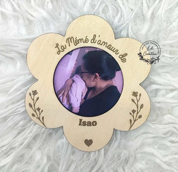 Magnet personnalisé – La Super [Mamie] en fleurs !