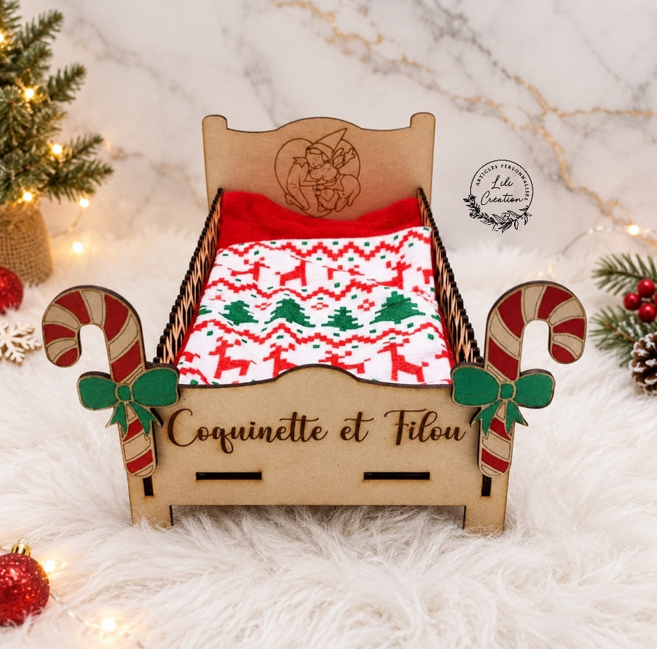 Lits flocons pour accueillir les Lutins Farceurs de Noël