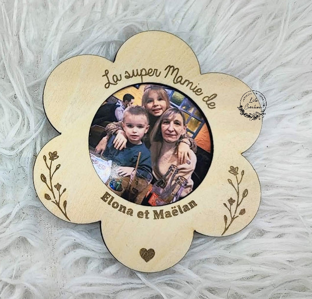 Magnet personnalisé – La Super [Mamie] en fleurs !