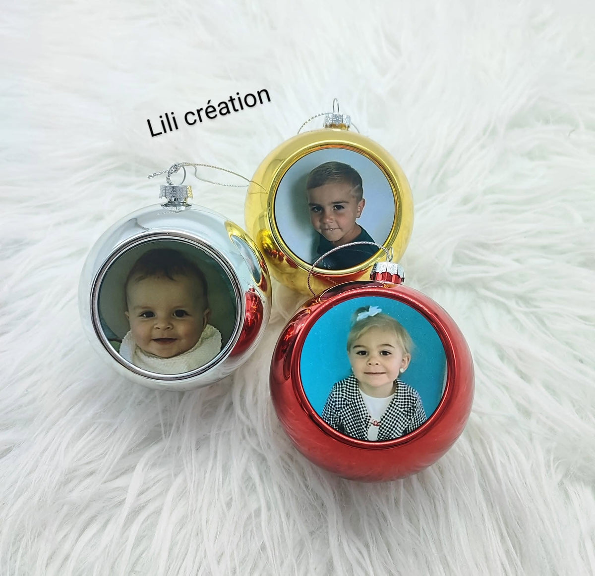 Boule de Noël personnalisée avec photo