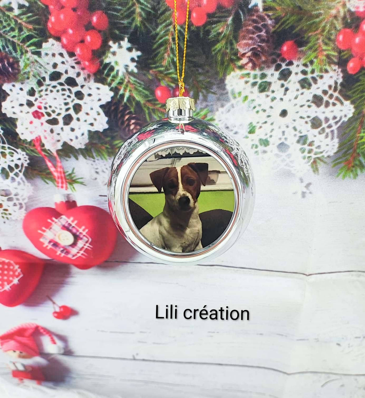 Boule de Noël personnalisée avec photo