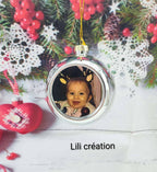 Boule de Noël personnalisée avec photo