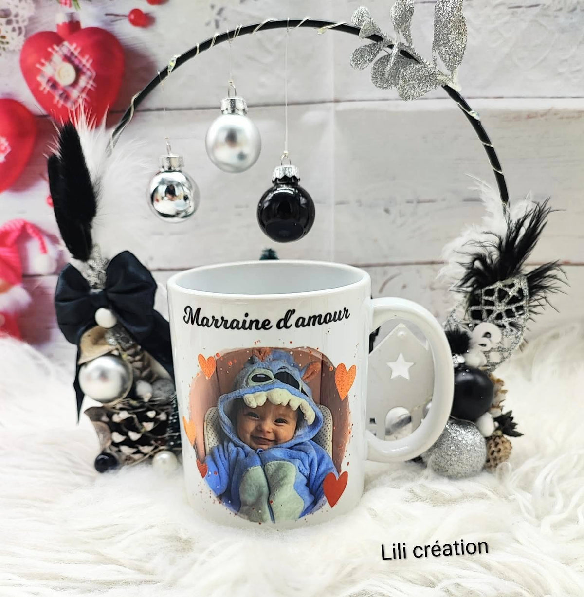 Mugs cadre cœurs