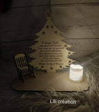 Présentoir de Noël personnalisé – Hommage aux êtres chers